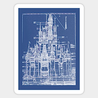 Cinderella Castle Blueprint Magnet